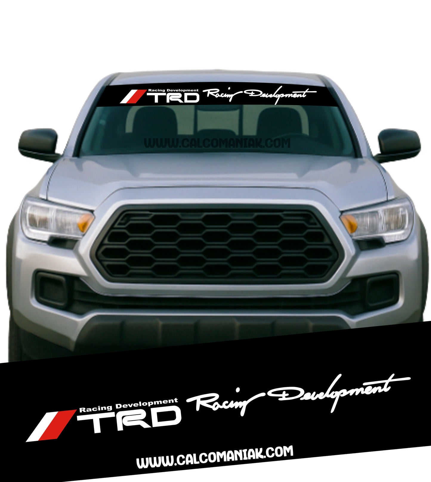 Calcomania Parabrisas Cubresol Compatible con Tacoma Tundra e Hilux TRD Racing