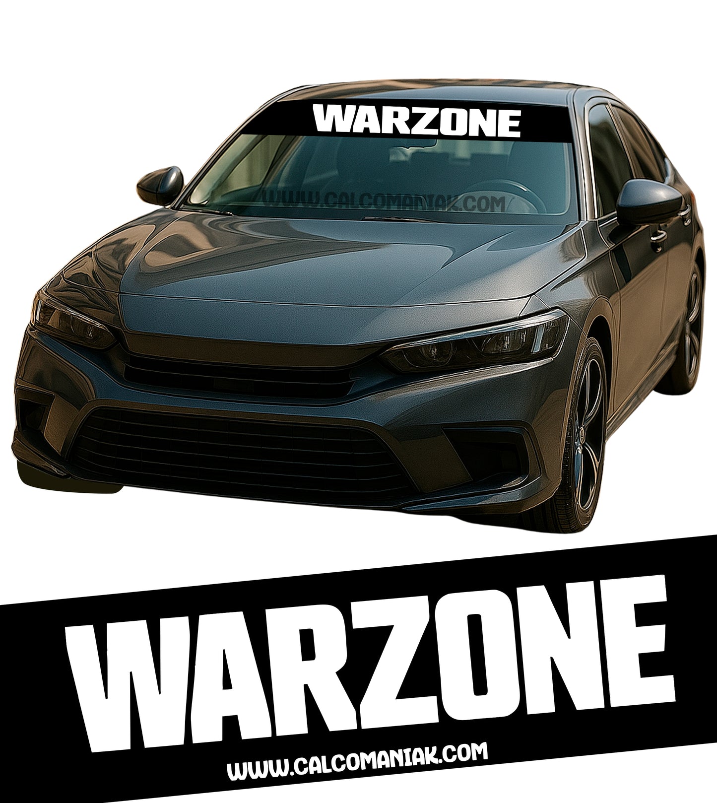 Calcomania Parabrisas Cubresol Compatible con Warzone