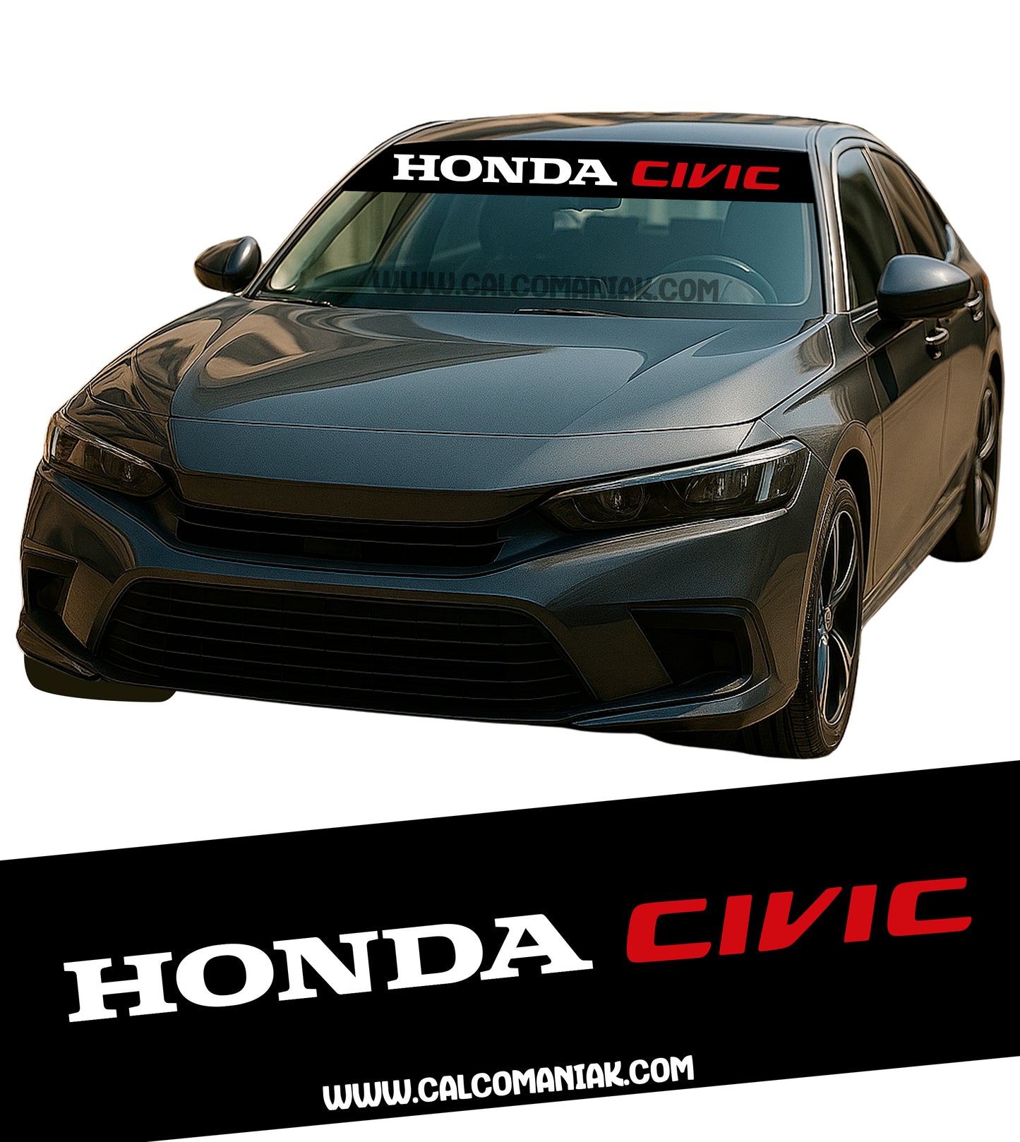 Calcomania Parabrisas Cubresol Compatible con Honda Civic