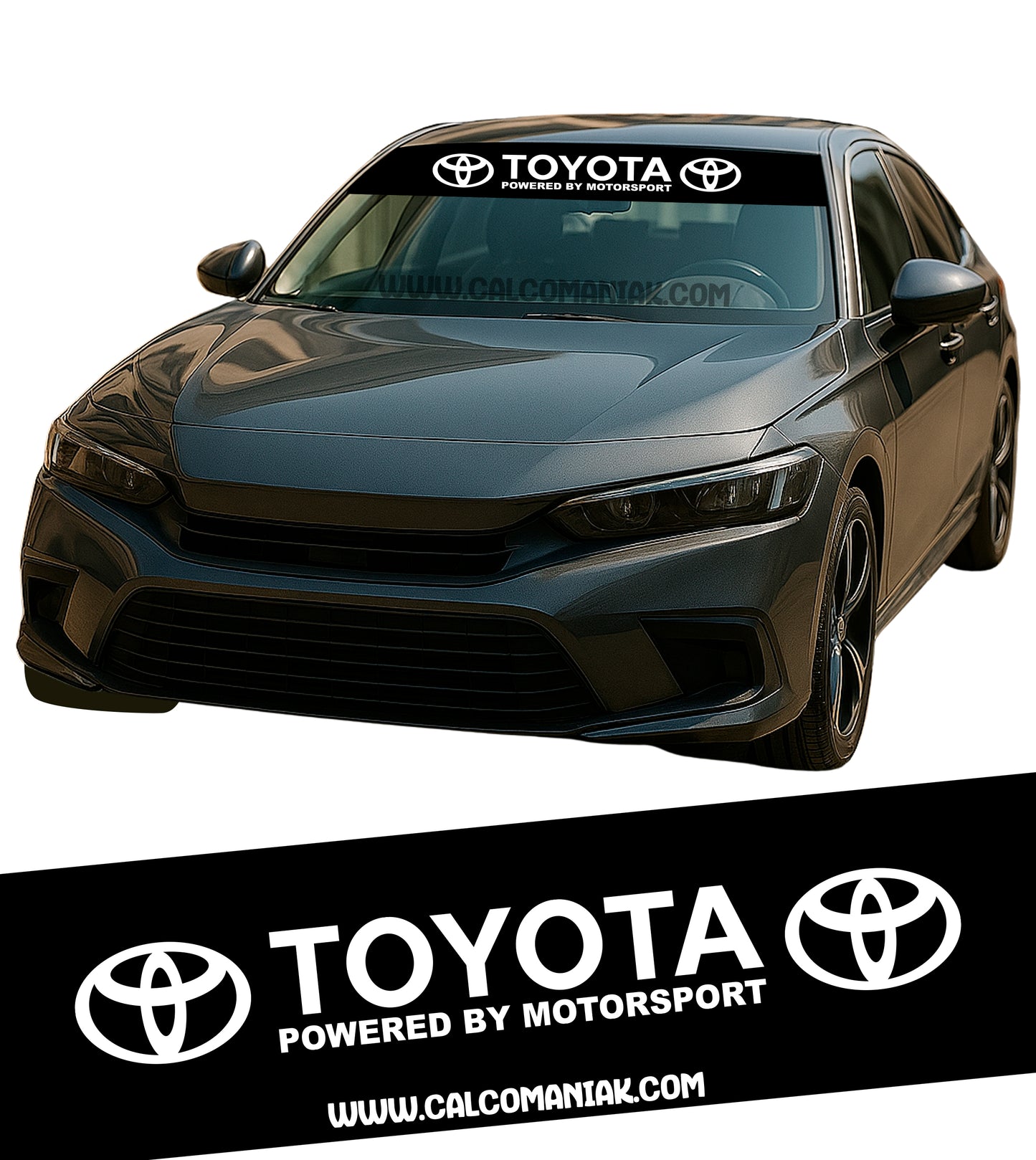 Calcomania Parabrisas Cubresol Compatible con Toyota