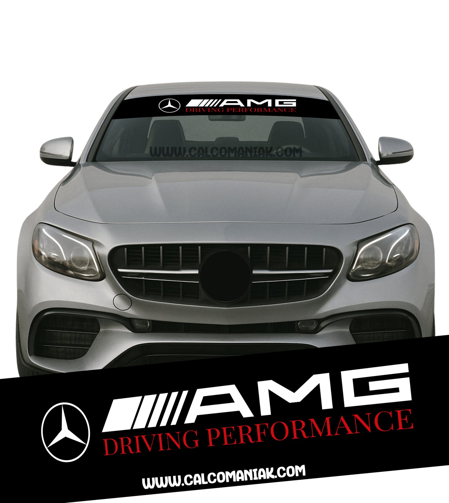 Calcomania Parabrisas Cubresol Compatible con Mercedes Benz AMG