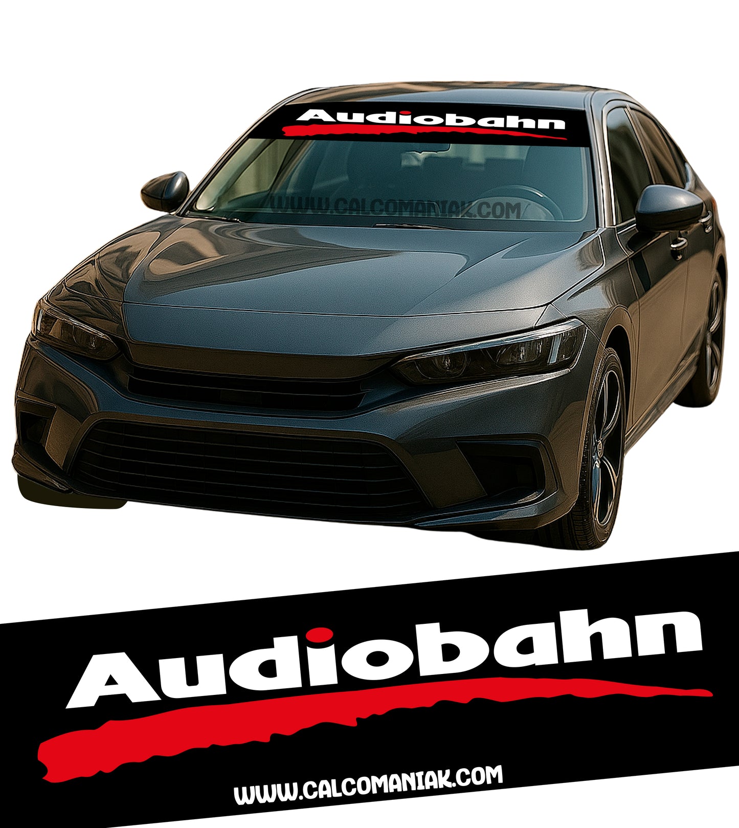 Calcomania Parabrisas Cubresol compatible con Audiobahn