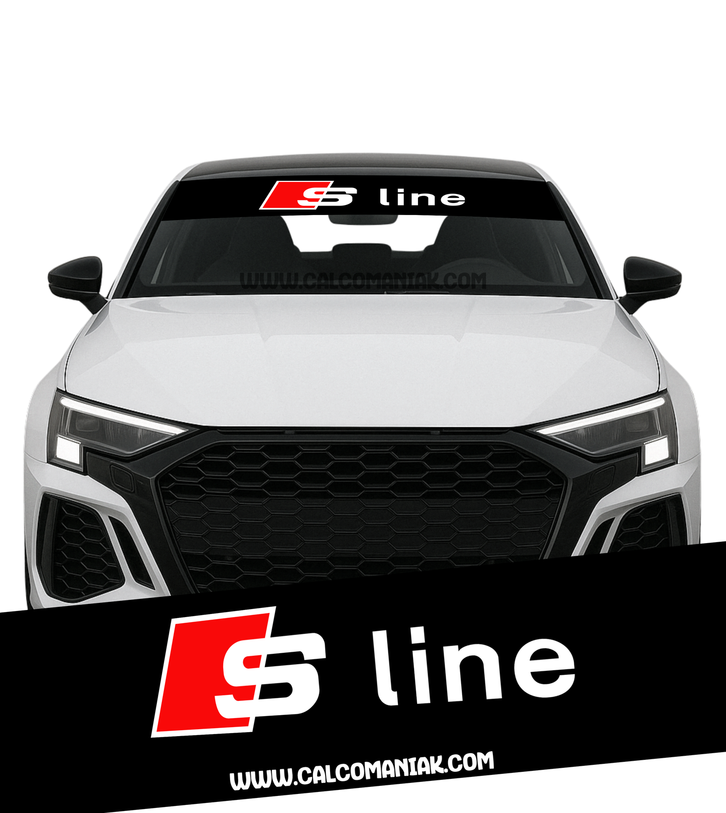 Calcomania Parabrisas Cubresol Compatible con Audi S Line
