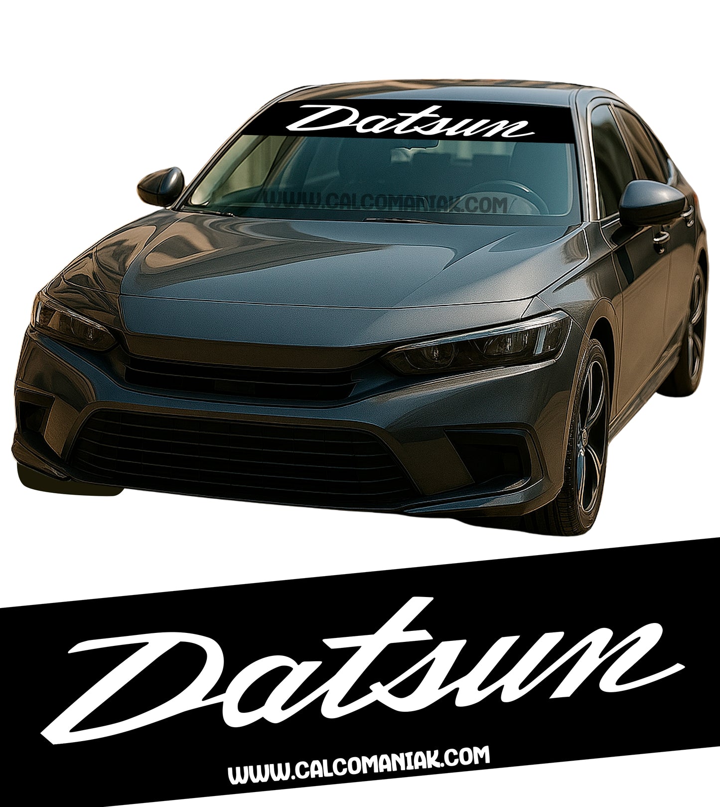 Calcomania Parabrisas Cubresol Compatible con Datsun