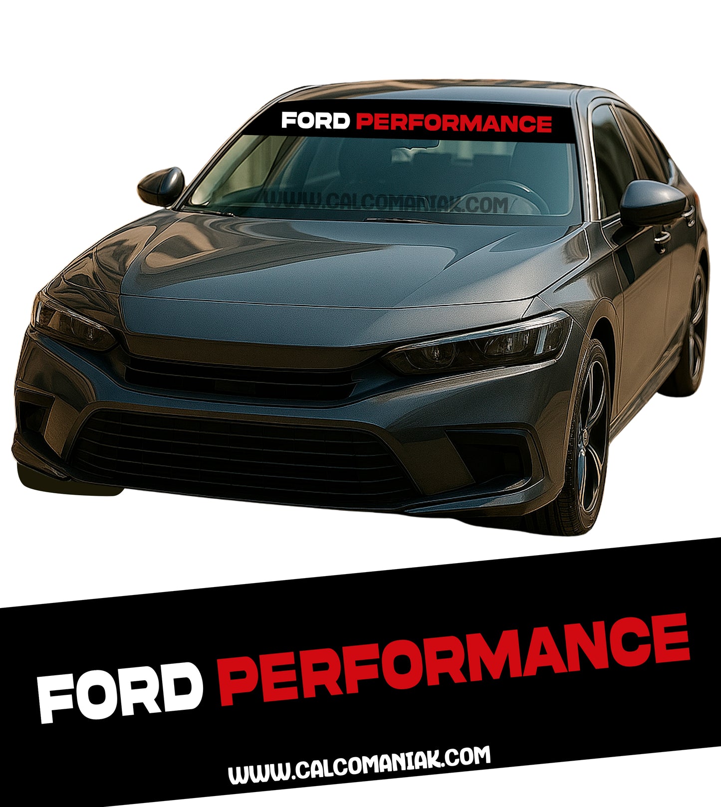 Calcomania Parabrisas Cubresol Compatible con Ford Performance