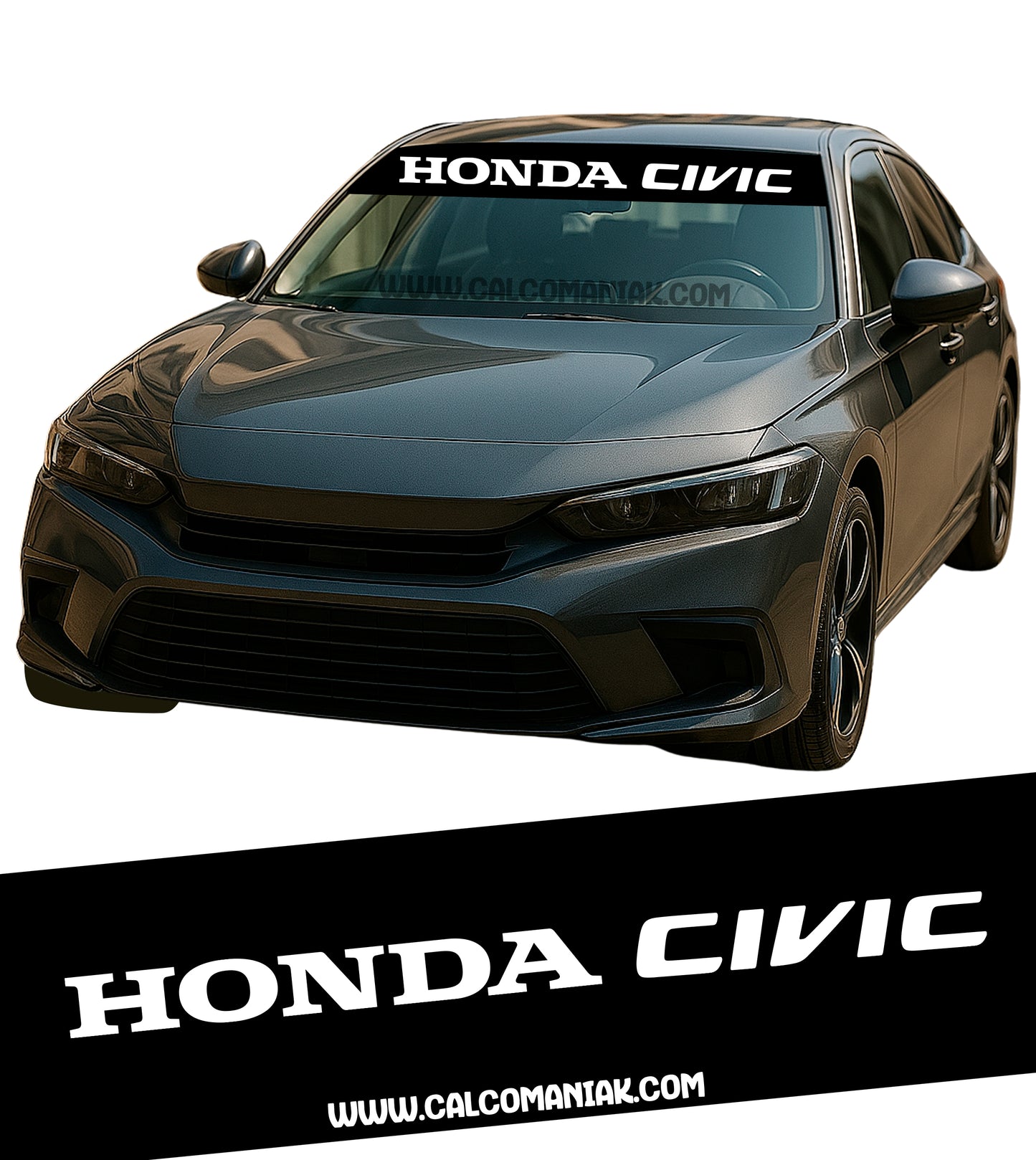 Calcomania Parabrisas Cubresol Compatible con Honda Civic