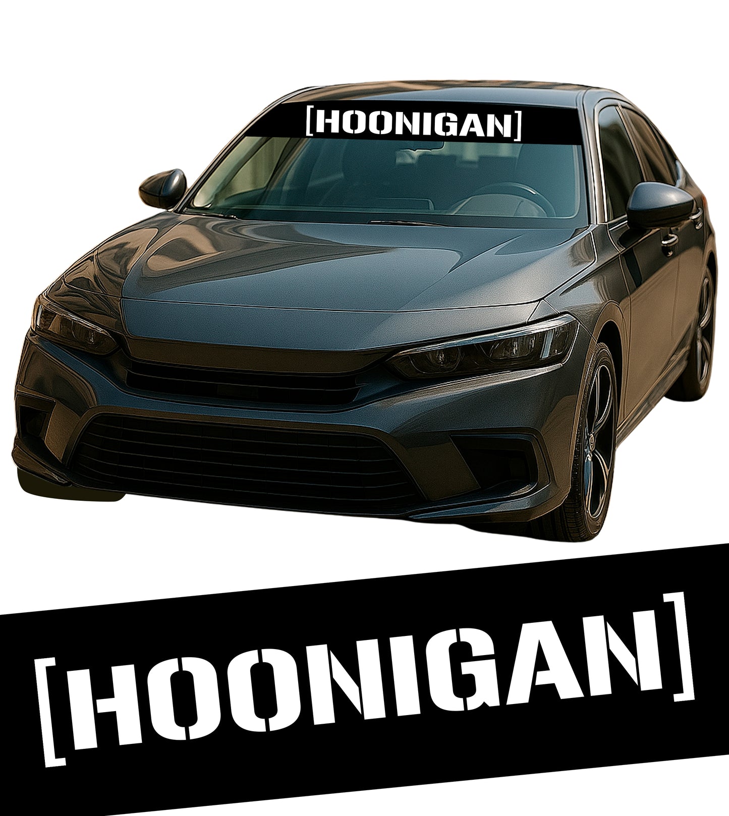 Calcomania Parabrisas Cubresol Compatible con Hoonigan