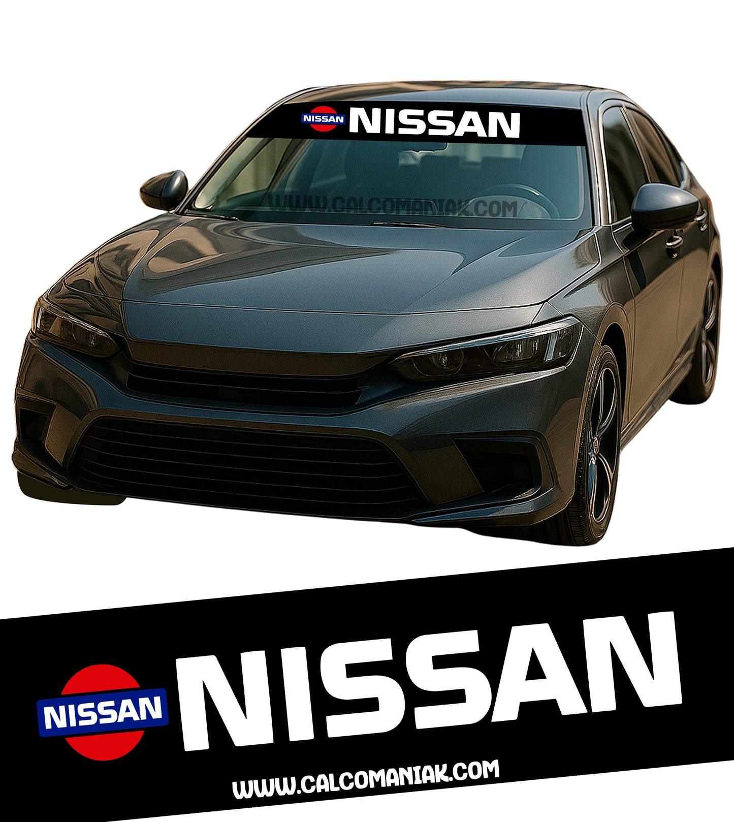 Calcomania Parabrisas Cubresol Compatible con Nissan