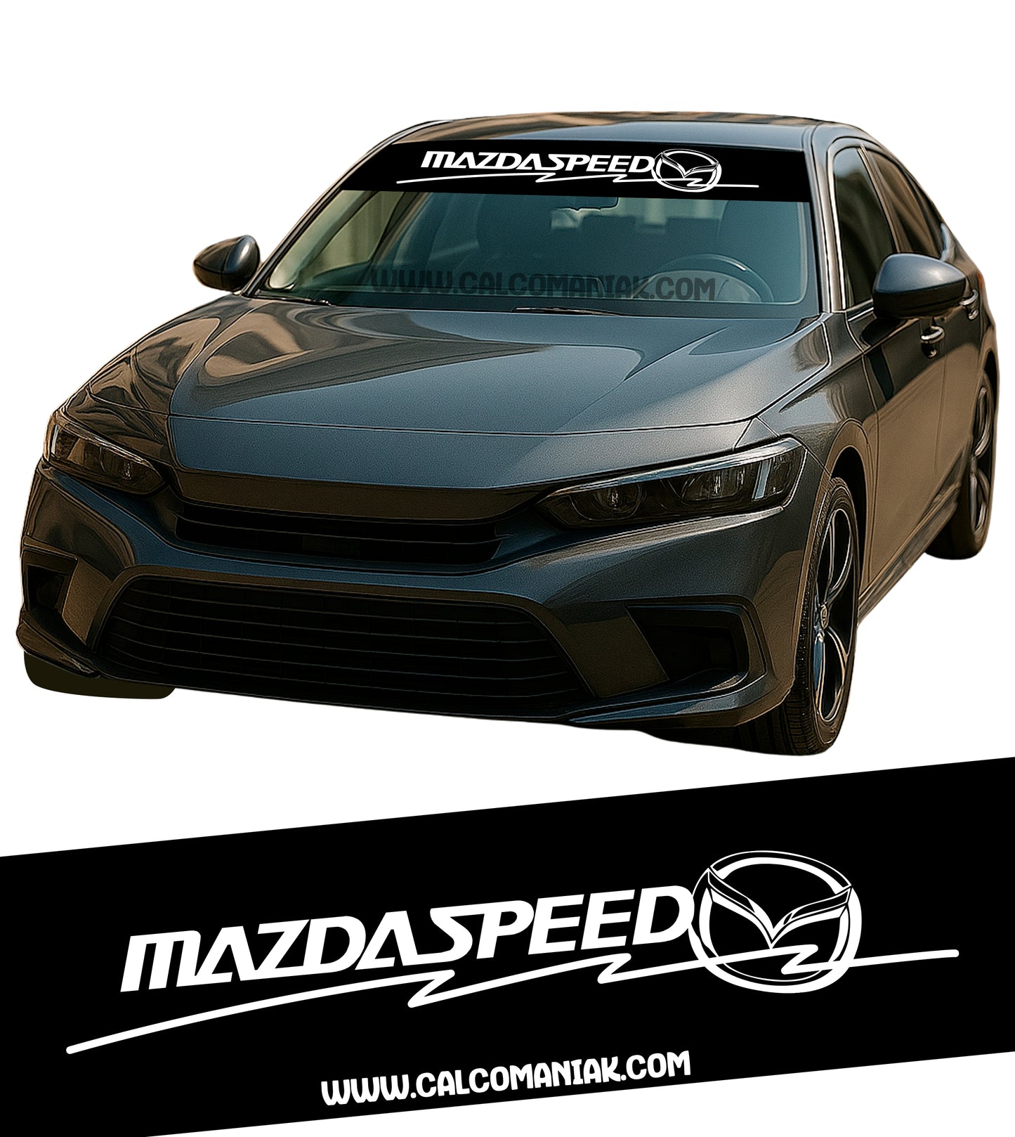Calcomania Parabrisas Cubresol compatible con MazdaSpeed