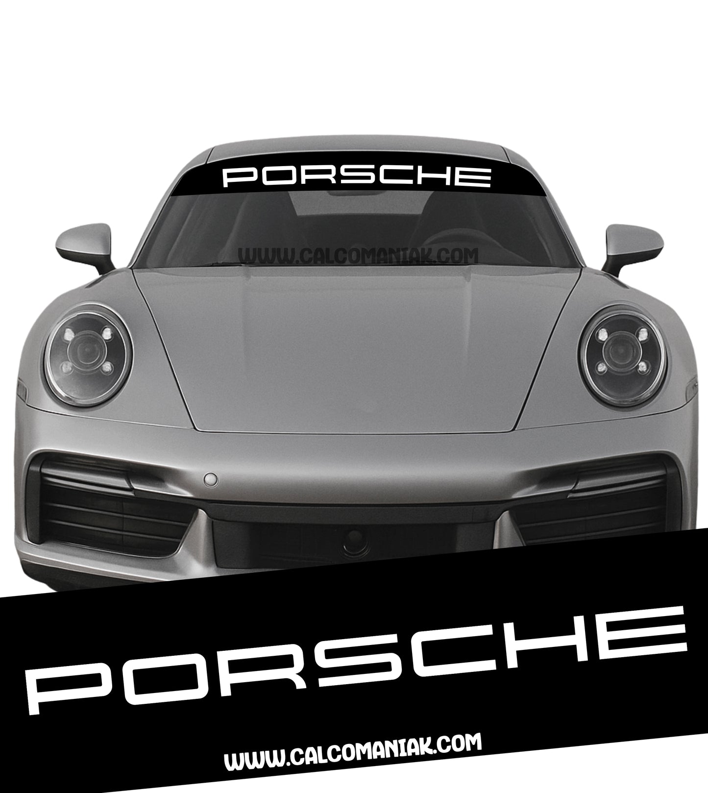 Calcomania Parabrisas Cubresol Compatible con Porsche