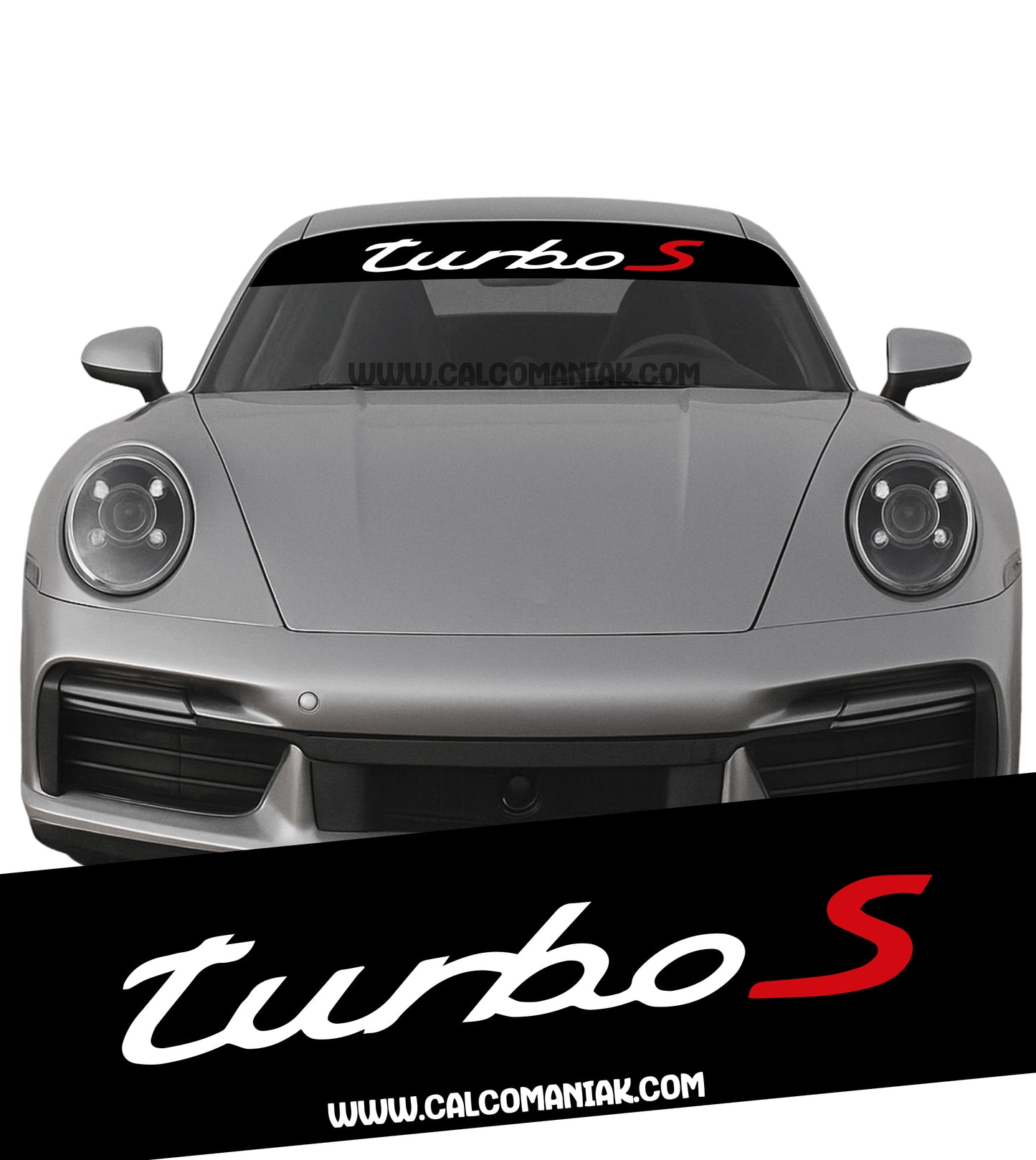 Calcomania Parabrisas Cubresol Compatible con Porsche Turbo S