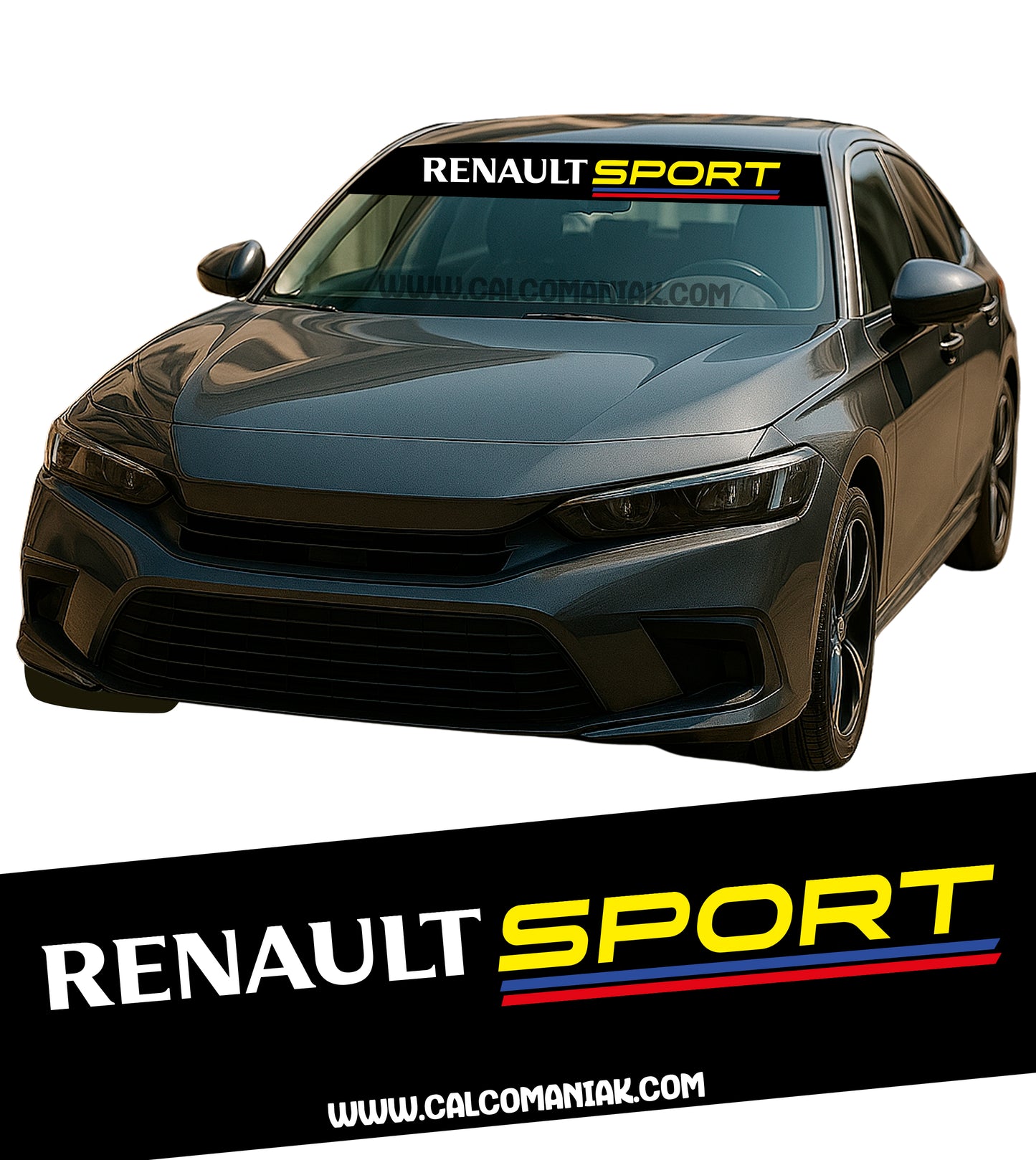 Calcomania Parabrisas Cubresol Compatible con Renault Sport