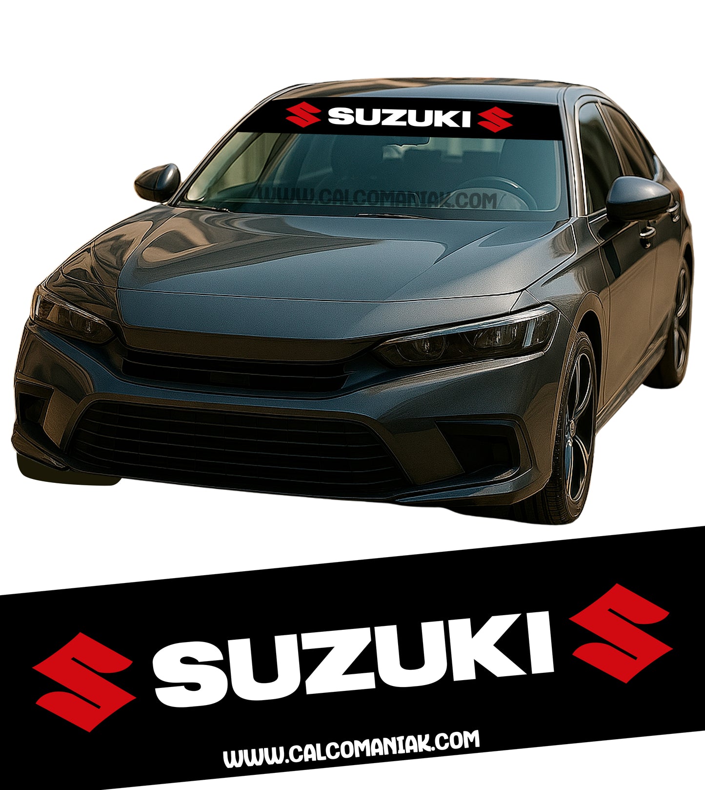 Calcomania Parabrisas Cubresol Compatible con Suzuki