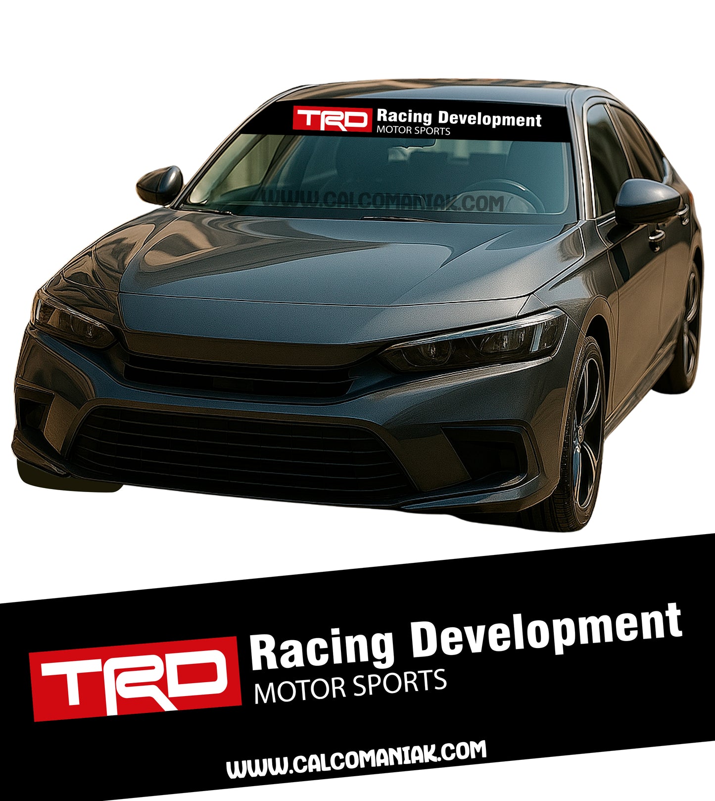Calcomania Parabrisas Cubresol Compatible con Toyota Trd Racing