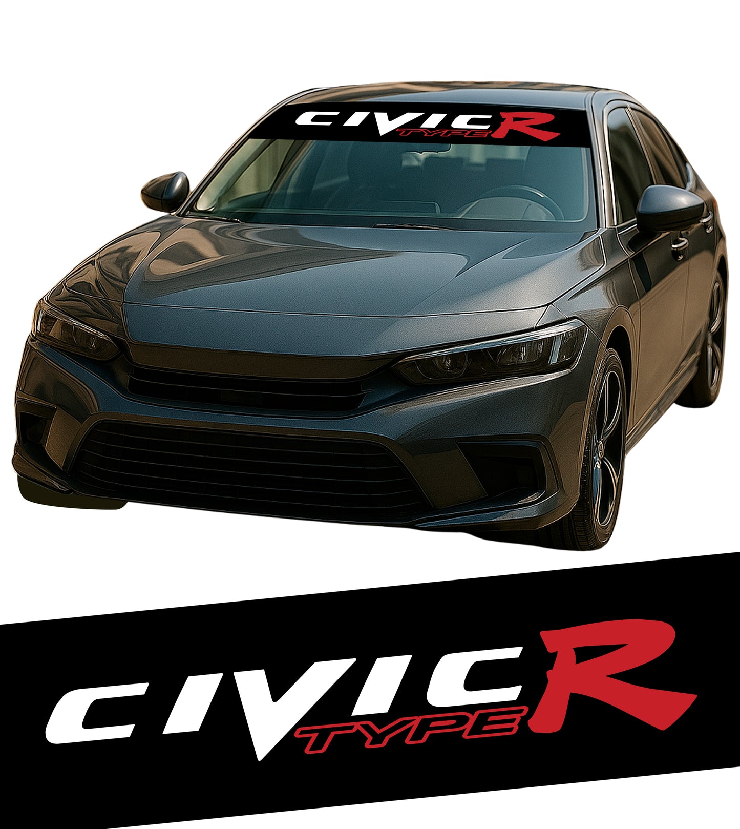 Calcomania Parabrisas Cubresol Compatible con Civic Type R
