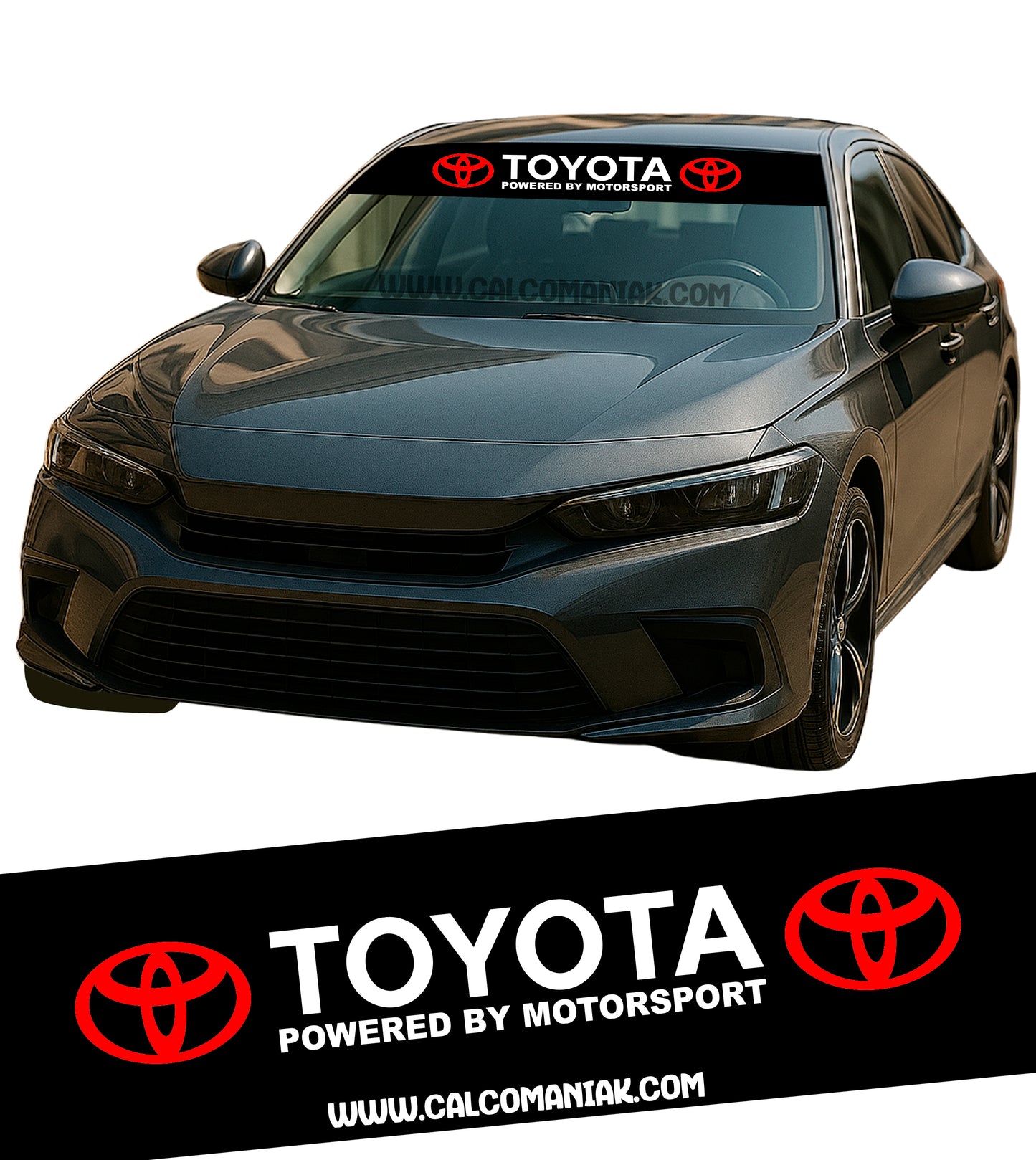 Calcomania Parabrisas Cubresol Compatible con Toyota