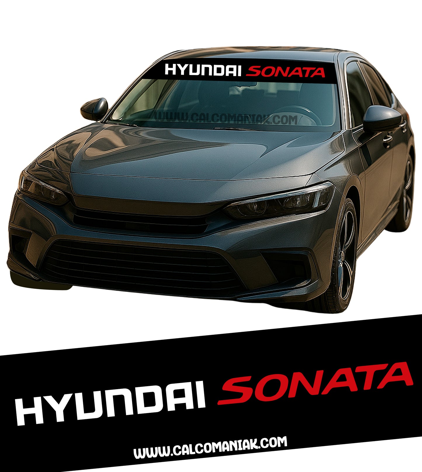Calcomania Parabrisas Cubresol Compatible con Hyundai Sonata