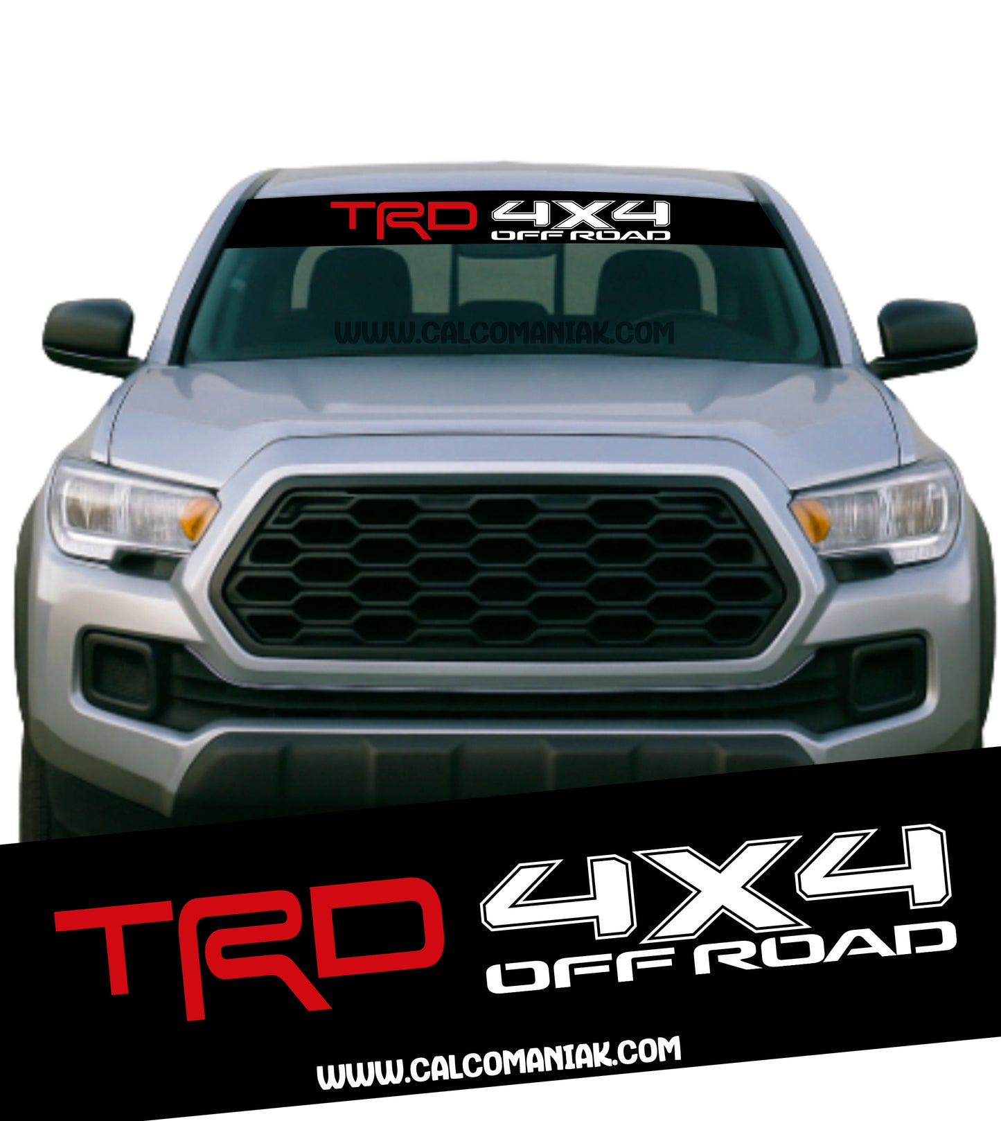 Calcomania Parabrisas Cubresol Compatible con Tacoma Tundra e Hilux TRD 4X4