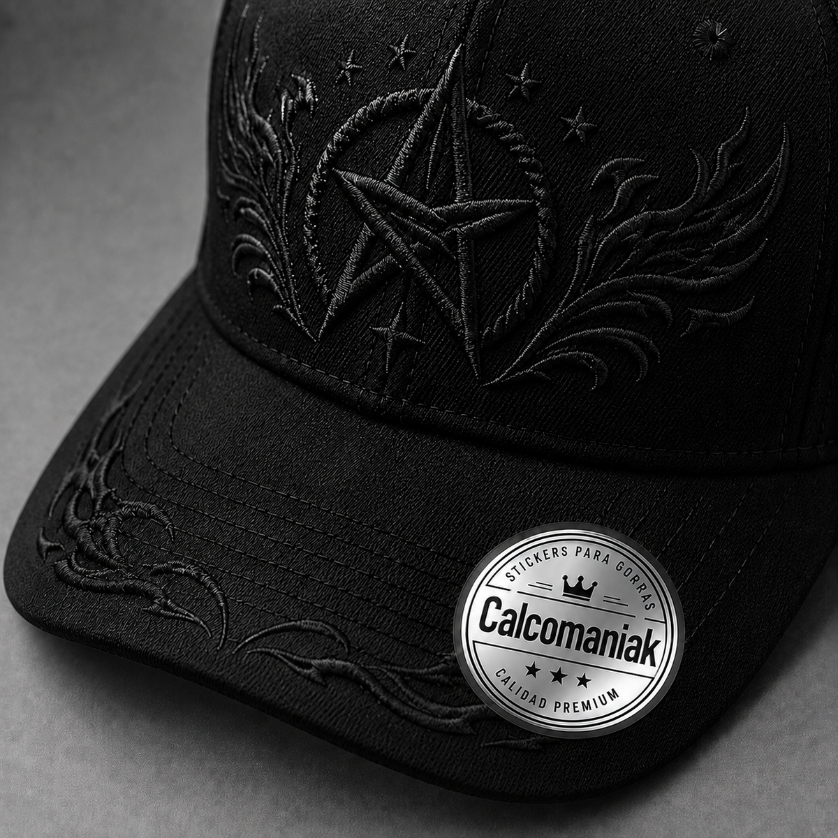 Calcomanías Metalizadas Plata para Gorra