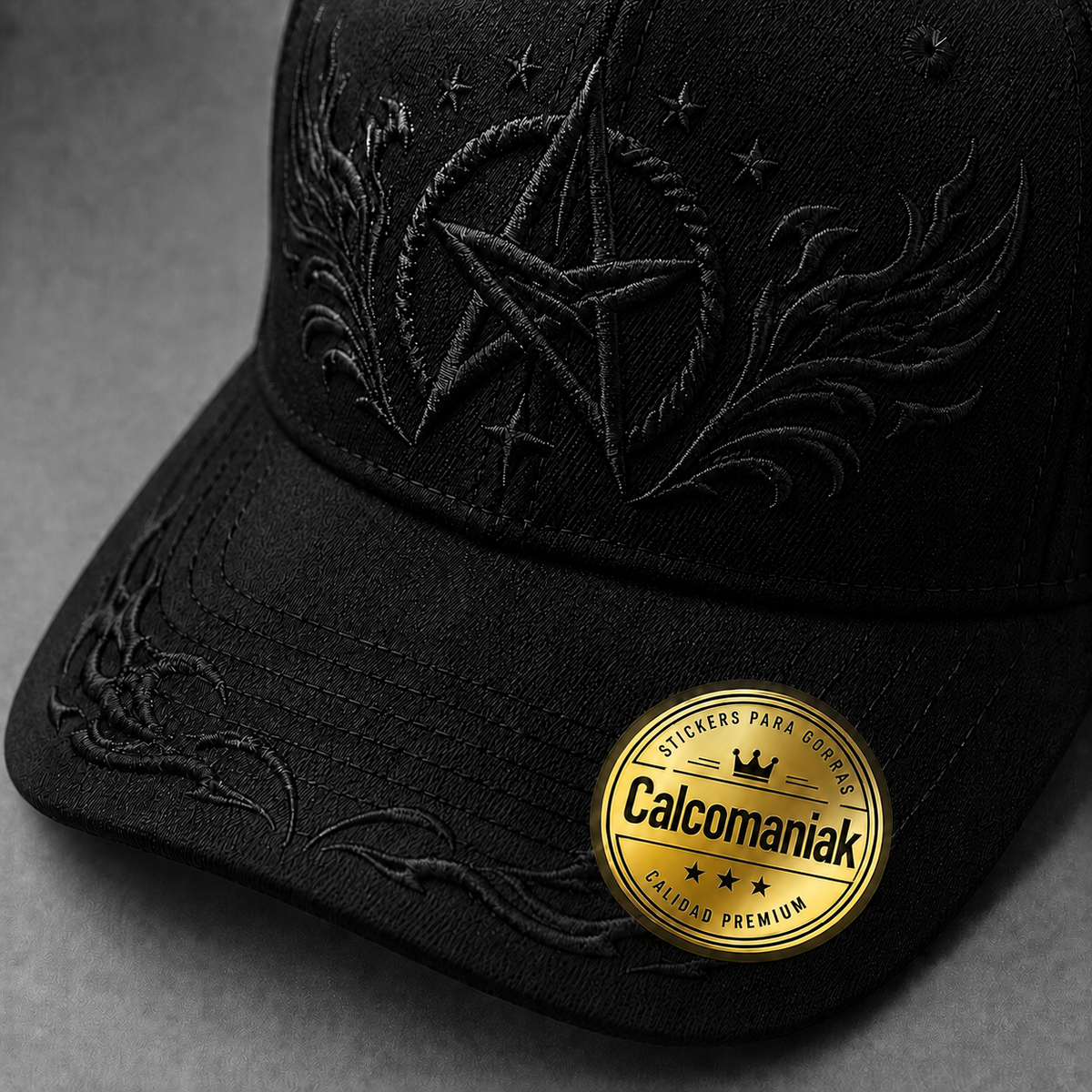 Calcomanías Metalizadas Oro para Gorra